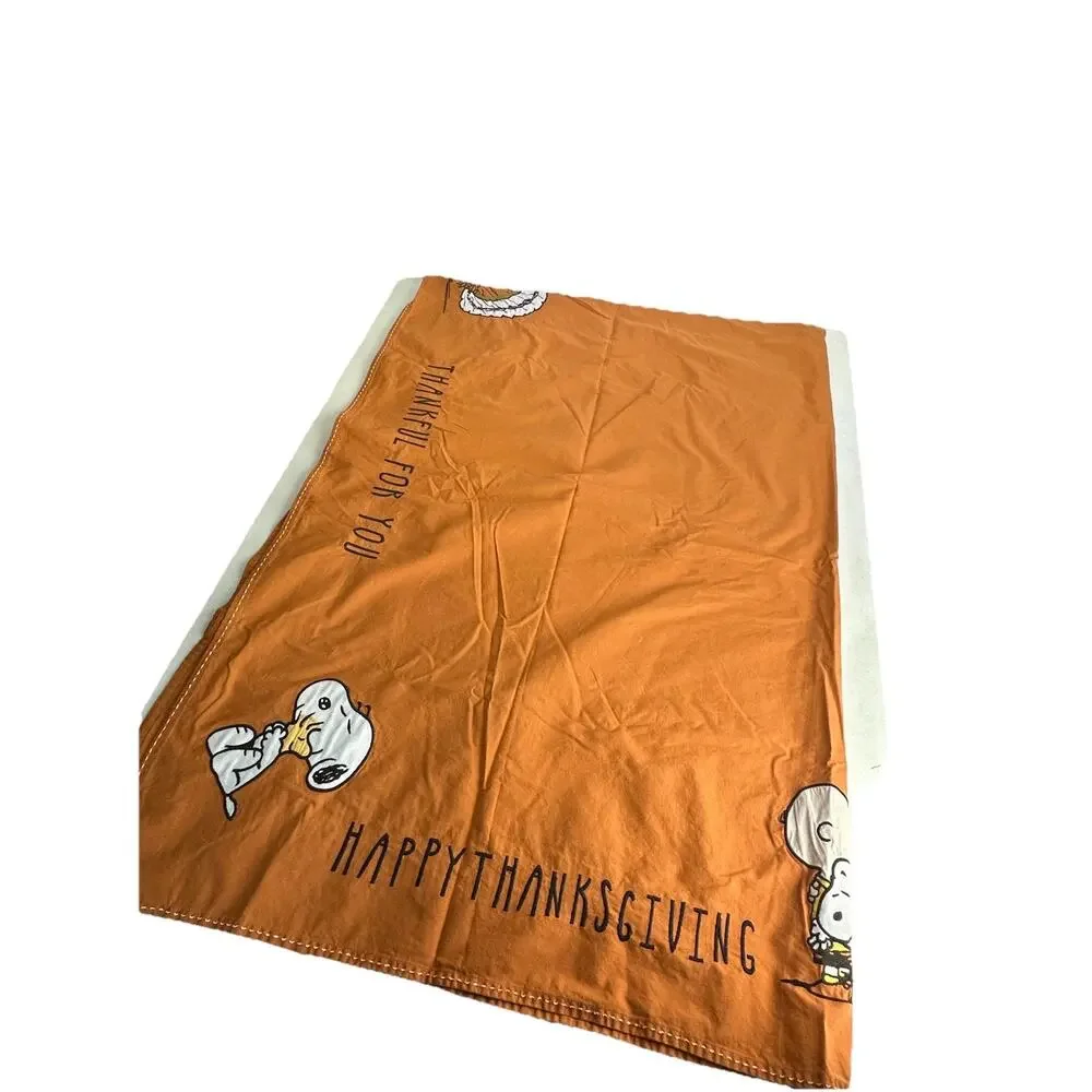 Pottery Barn Kids Cloth Snoopy happy thanksgiving tablecloth Plus Napkins